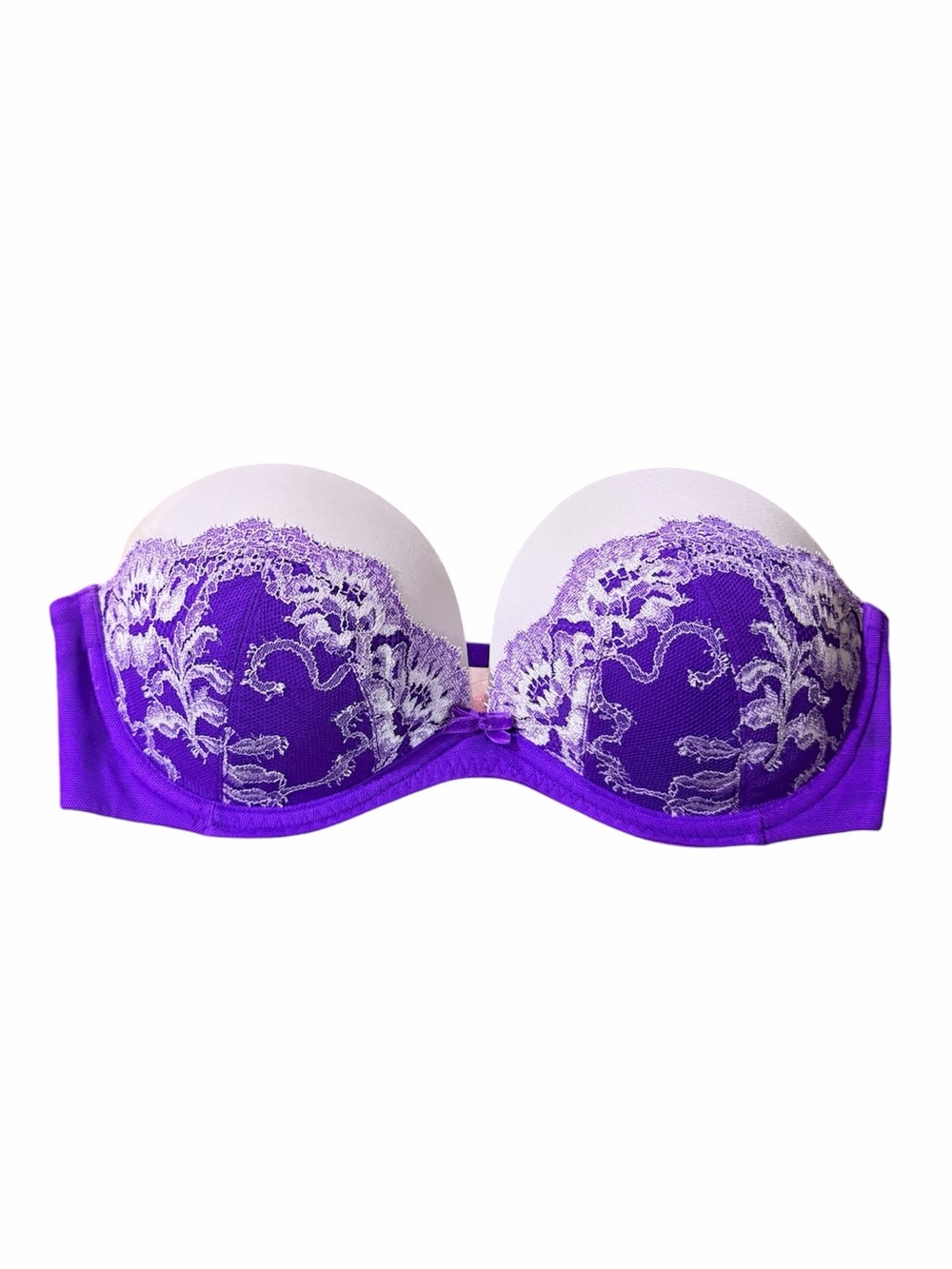 Victoria’s Secret Very Sexy Strapless Bra 32D Purple Lace Push Up